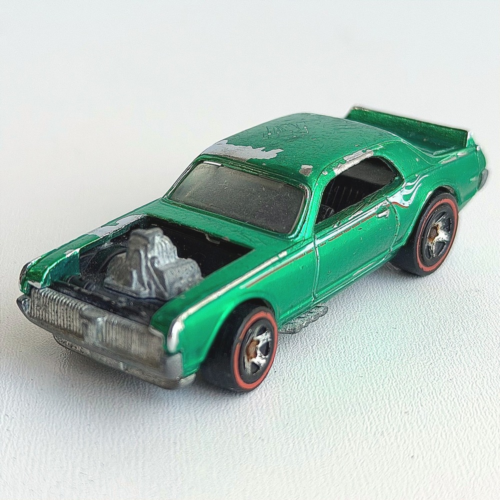 Vintage‎ Hot Wheels 1967 Nitty Gritty Kitty Redline Car Green Rare Flames